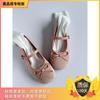 Zapatos Rojos de Ballet Redondos Estilo Francés para Mujer, Modelo Nuevo Primavera 2026, Adecuados para Combinar con Faldas, Mocasines Mary Jane