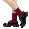 Pierneras de Punto Y2K Estilo Chica Dulce y Fresca Picante, Estilo Académico Versátil, Perfectas para Usar con Botas JK, Calcetines Holgados de Búho