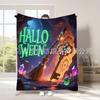 2025 Nueva Manta de Franela de Halloween Europea y Americana Transfronteriza con Estampado Digital Manta de Cobertura para Aire Acondicionado de Otoño e Invierno