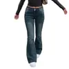 AliExpress Wish Pantalones Largos Acampanados Versátiles de Moda para Mujer Estilo Callejero Americano Jeans de Moda