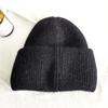 [Pelo de Conejo] Gorro de Lana Blanco Marea para Mujer Marea Coreana ins Marea Otoño e Invierno Japonés Gorro Frío Cálido Jersey Gorro Tejido