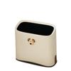 Bote de basura estilo crema estrecho para inodoro, almacenamiento de basura para inodoro, almacenamiento para el hogar, sala de estar, almacenamiento de aspecto elegante, papelera