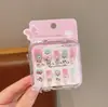 Lindas Pegatinas para Uñas Sanrio para Niños, Pegatinas de Uñas Desgastables, Parches para Uñas de Kuromi, Juguetes de Dibujos Animados para Niños