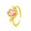 "Alas Divinas" Anillo Rosa de Corazón para Niña Hermosa, Estilo Ins Lujo Ligero Nicho Gama Alta Versátil
