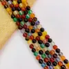 Pulseira de Contas Soltas de Ágata Bicolor Natural Contas para DIY Pulseira Tecida à Mão de Cristal Acessórios de Joias