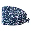 Gorro Médico Estampado a Prueba de Polvo, Gorro de Trabajo Transpirable sin Visera Quirúrgica, Gorro Médico Tipo Cúpula con Cola