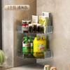 Estante de Almacenamiento Triangular para Cocina Colgante de Pared Multifuncional Sin Taladro Montaje en Pared Productos Ajustables Estante de Almacenamiento de Platos Detox con Agujeros en la Parte Inferior