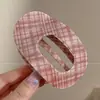 Pinza para el Cabello de Acetato de Alta Gama con Nácar, Pasador Plano Curvo Que No Lastima la Parte Posterior de la Cabeza, Pinza Grande para Peinados Recogidos, Accesorio para el Cabello de Pico de Pato