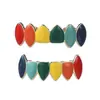 Prótesis Dentales Hip-Hop de Halloween con Circonita Incrustada de Cobre, Decoraciones Coloridas Personalizadas de Rap, Accesorios Divertidos para Dientes Unisex de Fiesta