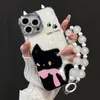 Pulsera de orejas de gato adecuada para funda de teléfono Apple 17 Pro Max, iPhone 15 linda, 16 estilo femenino, 14 modelo nuevo