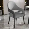 Mesa y sillas de comedor de lujo minimalista estilo italiano para el hogar, sillas de comedor de ocio para hotel restaurante nórdico, cuero moderno para discusiones