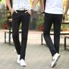 Calças casuais masculinas de outono e verão calças retas calças de tecido slim-fit estilo coreano para jovens calça de tecido para casamento noivo novo estilo