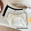 2026 Nuevas Bragas de Algodón Florales Estilo Coreano para Mujer, Entrepierna Extendida, Antibacterianas, Transpirables, Cómodas, de Cintura Media, sin Apretar