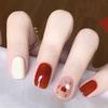 Parche de Uñas Explosivo de Celebridad de Internet, Cambio de Color, Duradero, Removible, Uñas Postizas Acabadas, Rojo, Sentido Avanzado, Simple y Generoso