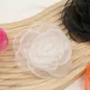 Estilo coreano organza borde quemado malla de gasa flor de rosa DIY tocado flor corsage accesorios para el cabello zapatos y sombreros accesorios 10cm