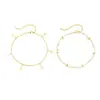 Tobillera de Moda con Colgante de Flor Margarita, Joyería para el Pie, Tobillera de Margarita y Perla para la Playa de Verano, Tobillera Apilada de Flores