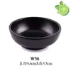 Mesa para Fondue Estilo Japonés Vajilla Creativa de Plástico Plato Negro para Snacks de Salsa de Soja Dim Sum Plato de Melamina Imitación Porcelana Tazón para Salsa Plato de Condimentos