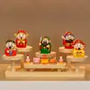Soporte de exhibición del Dios de la Riqueza de Cinco Piernas de la Fortuna y la Riqueza, Pasillo de entrada, Decoración de mesa para sala de estar, Figura de Dios estilo chino de dibujos animados, Artículos para el hogar