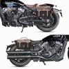 Coche musculoso Wolf adecuado para la versión de un solo asiento de Indian Scout, bolsa lateral, caja lateral retro, modificación, bolsa para casco, liberación rápida