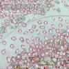 Joyería Rosa de Fondo Plano, Biselada, Ultra Brillante, Forma de Gota de Agua, Estilo Nuevo para Uñas con Acabado de Corte Natural de Alta Gama