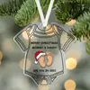 Artesanía Festiva Nuevo Colgante Decorativo Adornos Decoración Árbol de Navidad Colgantes Atmósfera Navidad Redondo 2D Acrílico