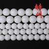 Porcelana blanca de vidrio suelta para manualidades, cuentas sueltas, productos semiacabados, al por mayor, cuentas redondas de porcelana blanca, pulsera, accesorios hechos a mano para bricolaje