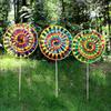 Venta caliente juguetes para niños molino de viento doble decoración exterior punto escénico giratorio puesto molinillo pequeño colorido hecho a mano lote