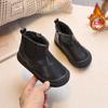 2026 Invierno Zapatos Grandes de Algodón para Niños Botines Cortos para Niños Moda Superficie de Cuero Forro de Lana Engrosados Zapatos para Niños Zapatos de Algodón Botas de Nieve para Niñas