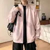 Sudadera Cardigan con Cuello Alto Hassu Line para Hombre, Chaqueta Holgada de Peso Pesado Estilo Americano de Otoño, Abrigo con Cremallera de Marca de Moda para Adolescente