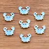 10 Colgantes de Acero Inoxidable Multicolor Dorado de Doble Cara con Goteo de Aceite para Peces, Cangrejos, Delfines, Corales, Caballitos de Mar DIY para Viajes de Commuting a la Moda