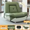 Sillón sofá individual, sofá cápsula espacial, sofá reclinable eléctrico giratorio para sala de estar, mecedora multifuncional de cuero WY