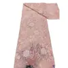 Tecido com Bordado 3D Fino de Renda Floral Grande Pesado com Contas Lantejoulas de Noiva