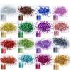Laser nail art glitter pó 16 conjunto de cores combinação glitter mixed nail art lantejoulas artesanato DIY areia movediça fluindo cânhamo