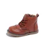 Botas Infantiles Otoño Estilo Caliente Estilo Coreano Botas Martin Hasta la Pantorrilla Infantiles Zapatos para Niños Pequeños Estudiantes Zapatos de Tabla para Niñas Zapatos de Suela Suave