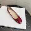 Sapatos Femininos estilo Ballet com Salto Aumentador de 5cm, Laço, Bico Quadrado Baixo, Coleção Outono 2024, Sapatos de Festa Franceses com Solado Macio