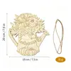 Amazon Halloween Natal Placa Decorativa de Madeira Pendurada TikTok Não Acabado diy Fatia de Madeira Xiyin Decoração de Porta Janela