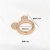 Liga de Zinco Strass Mola Helicoidal Chaveiro de Carro Cabeça do Mickey e da Minnie Conectada a um Anel de Metal Pingente de Chaveiro Fofo