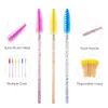 50 pzas/paquete fábrica desechable varilla de cristal cepillo para pestañas peine de nailon para pestañas rizador de pestañas cepillo para cejas brocha de maquillaje