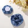Tela de Mezclilla Estampada en Relieve Camelia de Dongdaemun, Corea del Sur, Accesorios DIY para Tocados, Diademas, Bolsos, Zapatos, Accesorios