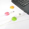 Organizador de cables de datos de escritorio directo de fábrica, enrollador de silicona, fijador de almacenamiento circular, línea de fijación de doble orificio