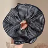 Goma de pelo a cuadros multicolor en capas coreana para mujer, Nuevo accesorio para el pelo de Otoño e Invierno, Alta elasticidad, Cuerda para el pelo duradera, Accesorio para el pelo de banda elástica