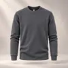 Camiseta Base de Terciopelo Alemán para Hombre de 320 g, Popular en Otoño e Invierno, Terciopelo por Ambos Lados, Cálida, Cómoda, Suave, Informal, Versátil, Sudadera de Cuello Redondo
