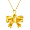 Concha de água ouro atacado pingente de laço de ouro 999 ouro duro 3D grande moda princesa colar explosões ao vivo
