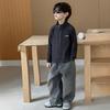 Loja de Algodão Jaqueta Infantil Primavera e Outono Estilo Coreano 2026 Nova Roupa Infantil Cardigan com Zíper Quente Gola Alta Versátil Tendência