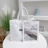 Bolso de mano bolso de lona 2023 nuevo bolso de mujer japonés simple Mori bolso de gran capacidad comercio exterior entrega de una pieza