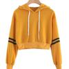 Moletom com Zíper e Capuz de Cor Pura Personalizado de Fábrica para Meninas e Estudantes Estilo Coreano Tendência Casual Jaqueta Curta de Malha