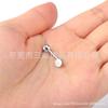 F136 Titânio 14G Bolo Redondo Genital em L Anel de Umbigo Clavo de Umbigo Liga de Titânio G23 Joias para Piercing Corporal