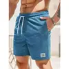 Pantalones Deportivos de Color Sólido con Cordones de Pana para Verano, Pantalones Cortos Simples, Pantalones Casuales para Hombre