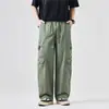 Ropa de Hombre Feng She / Novedad Primavera 2026 OOTD Ropa de Trabajo de Moda Versátil Holgada Verde Claro Pantalones Casuales de Pierna Curva