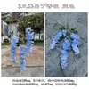 Nuevo Fabricante de Flores Artificiales Colgantes Exportación Flor de Lirio Colgante de 3 Puntas Blanca Boda Decoración Suave Flor Artificial de Techo Venta al Por Mayor